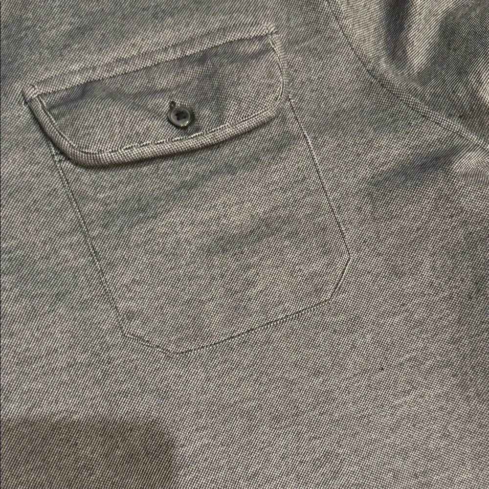 Michael Kors Men's Charcoal Short-Sleeve Polo with High Collar